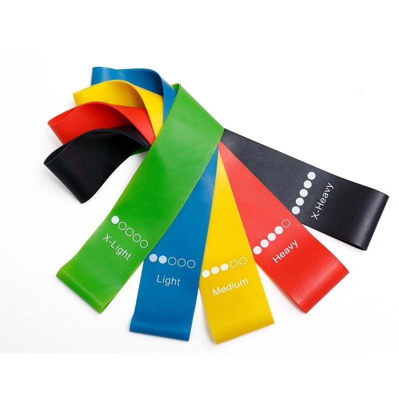 Bandas Elásticas de Resistencia para Yoga Equipo de Fitness Interior y Exterior 0.35mm-1.1mm Pilates Deporte Entrenamiento Elástico