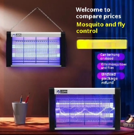 Lámpara Mata Moscas y Mosquitos Eléctrica para Interiores