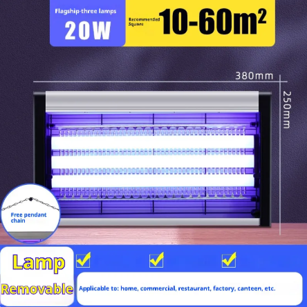 Lámpara Mata Moscas y Mosquitos Eléctrica para Interiores
