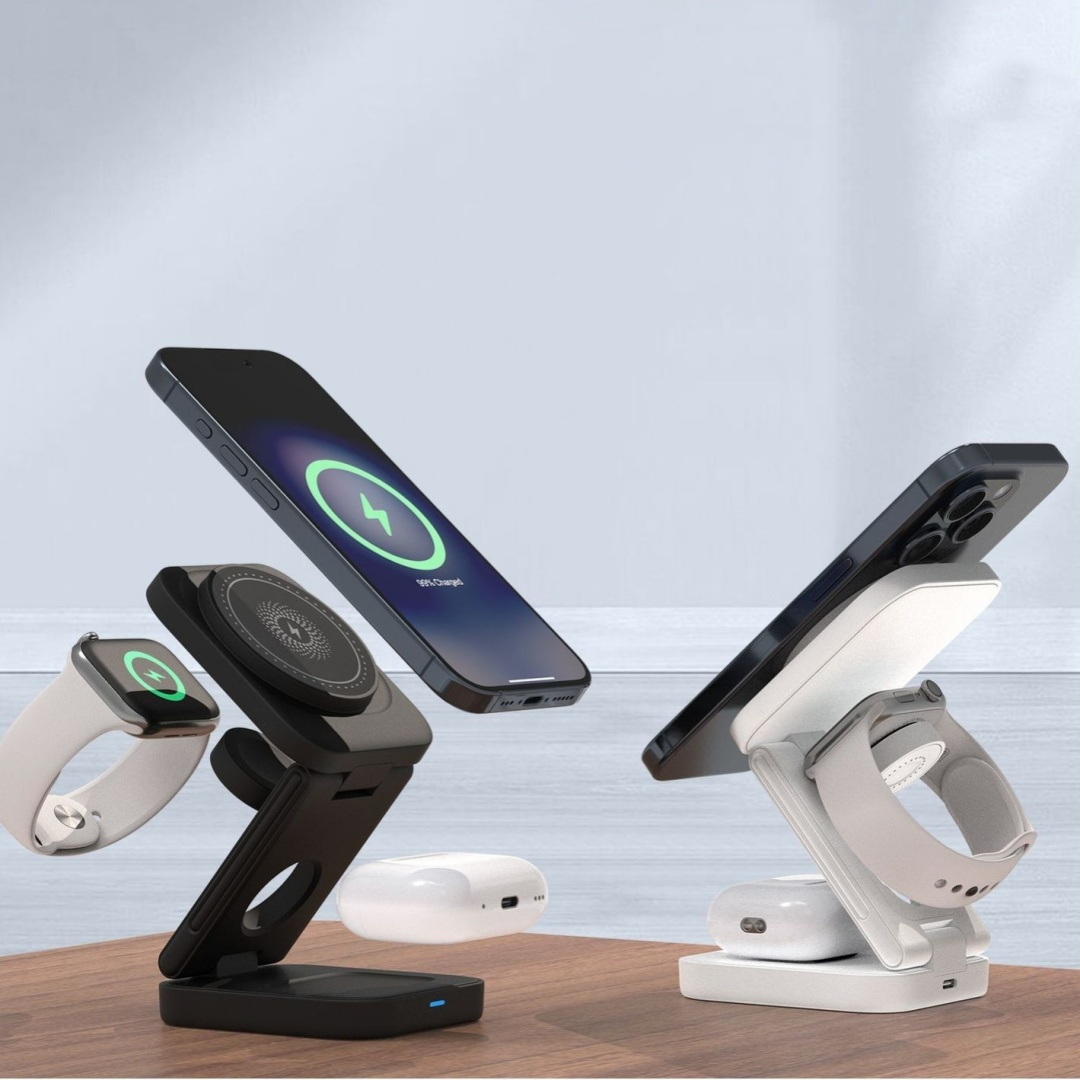 CARGADOR INALÁMBRICO PLEGABLE 3 EN 1