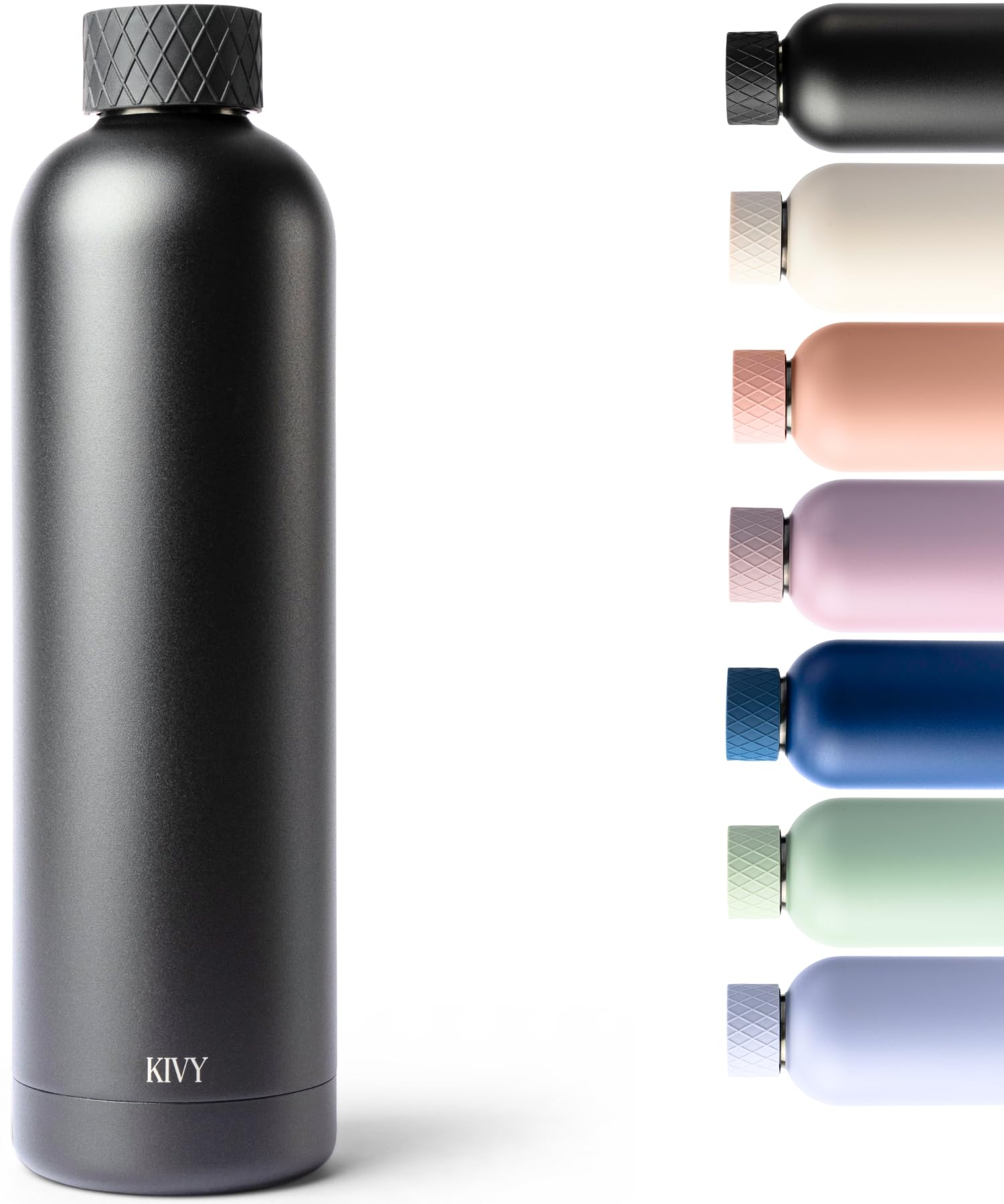Botella de Agua Aislada de Acero Inoxidable KIVY 32oz [A PRUEBA DE FUGAS] - Botella de Agua de Acero Inoxidable Aislada - Botella de Agua Potable de Acero Inoxidable - Botella de Bebida Tipo Termo - Botella de Agua Libre de BPA